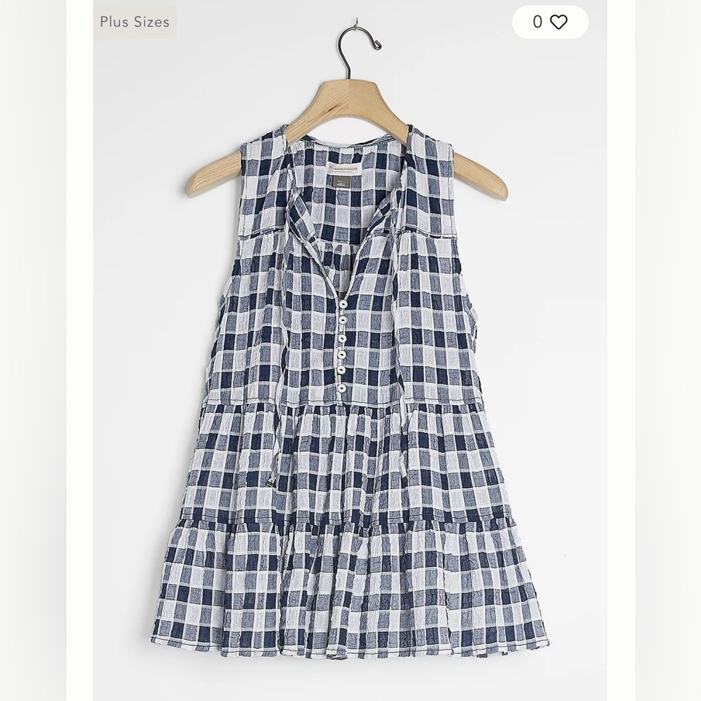 ANTHROPOLOGIE PILCRO AND THE LETTERPRESS Neve Tiered Sleeveless Blouse Size XS